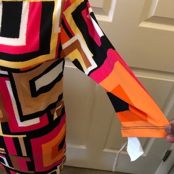 Multi Color Stretch Dress - Picture 3 of 4